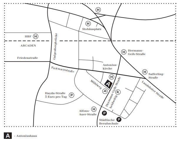 Anfahrtsskizze Antoniushaus